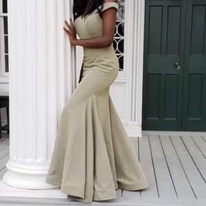 Ava Presley Champagne Prom Dress
